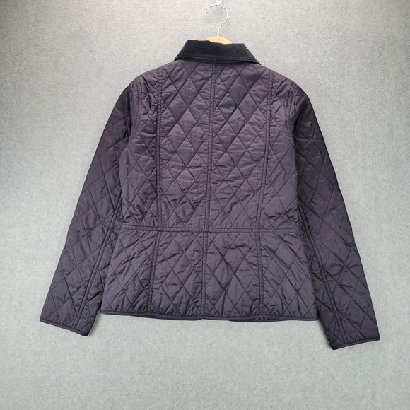 Barbour Annandale Ladies Quilted Jacket Navy Blue Floral Size US 4 UK 8 - Picture 4 of 12